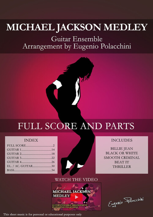 michael jackson medley arrangement full score pdf